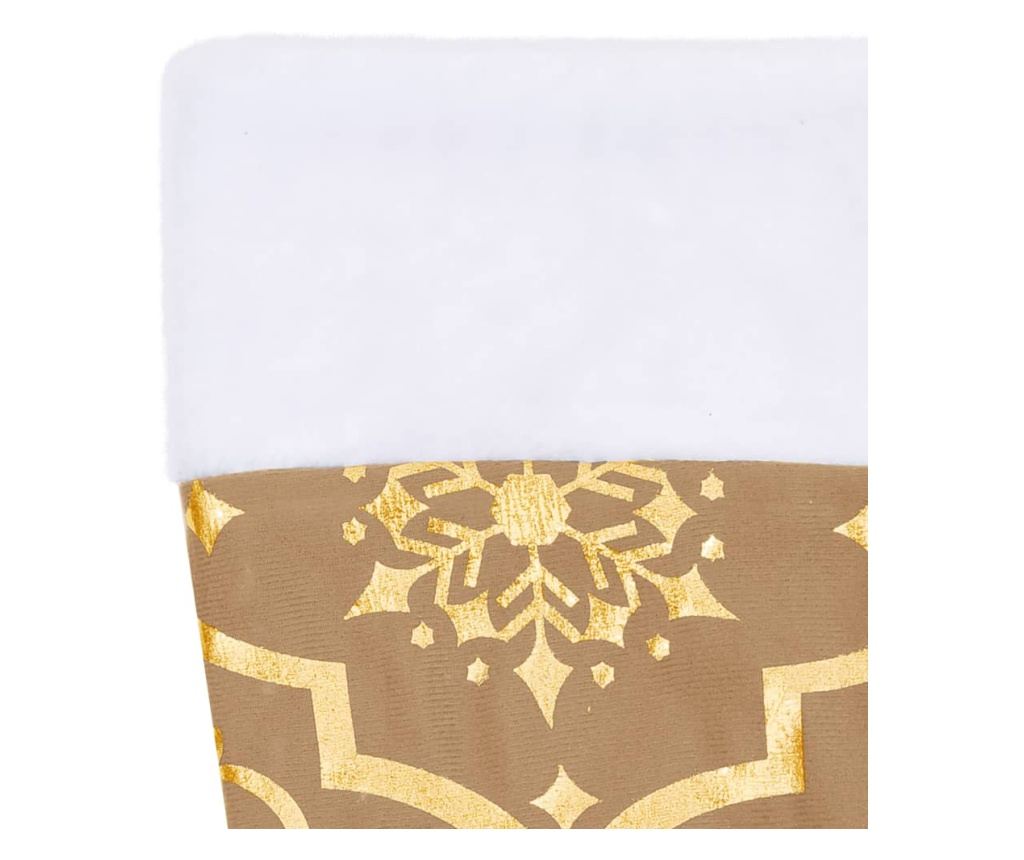 Božićna suknja za stablo s čarapom, žuta, 90 cm, tkanina - 7