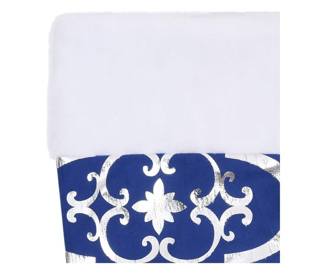 Božićna suknja za stablo s plavom čarapom 150 cm tkanina