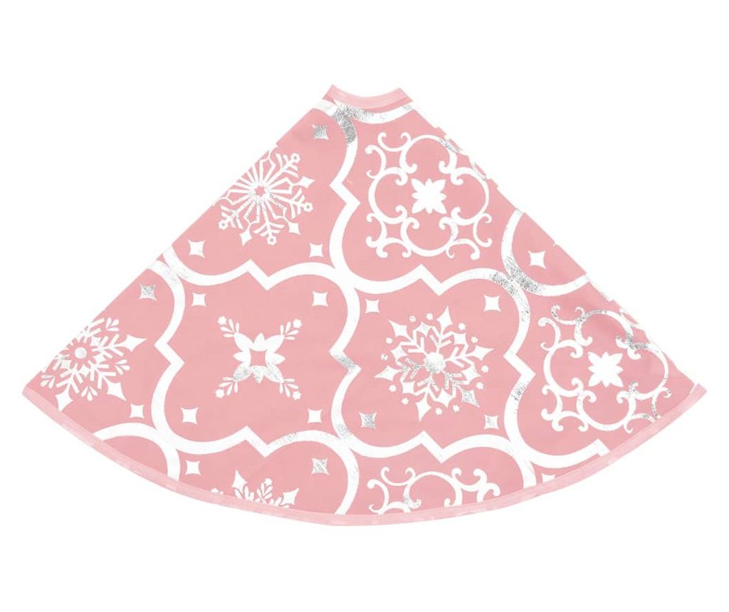 Božićna suknja za drvo s čarapom, ružičasta, 90 cm, tkanina - 5