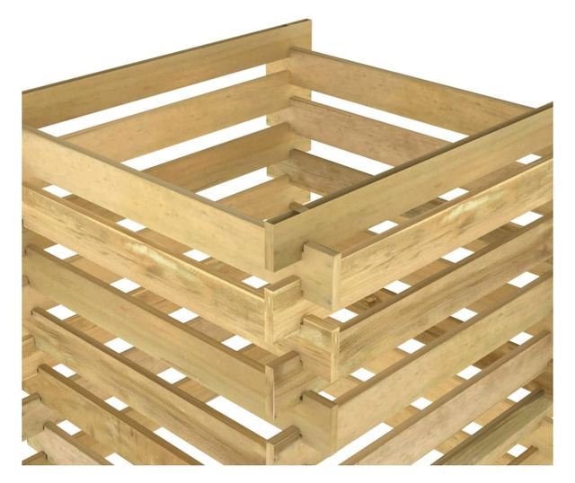 Rešetkasti vrtni komposter 90x90x90 cm od impregnirane borovine