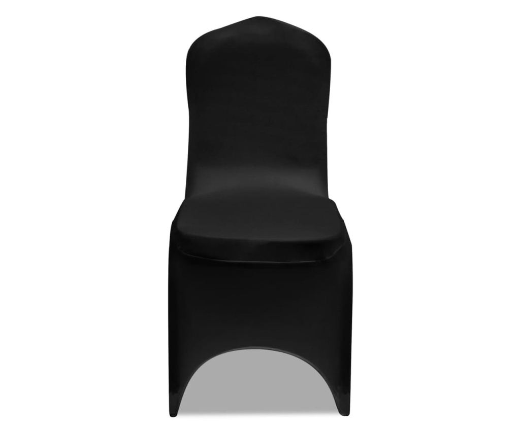 Husă de scaun elastică, 6 buc., negru - 3