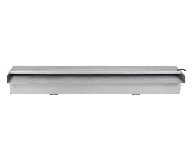 Pravokutna fontana za bazen s LED svjetlom nehrđajući čelik 60 cm