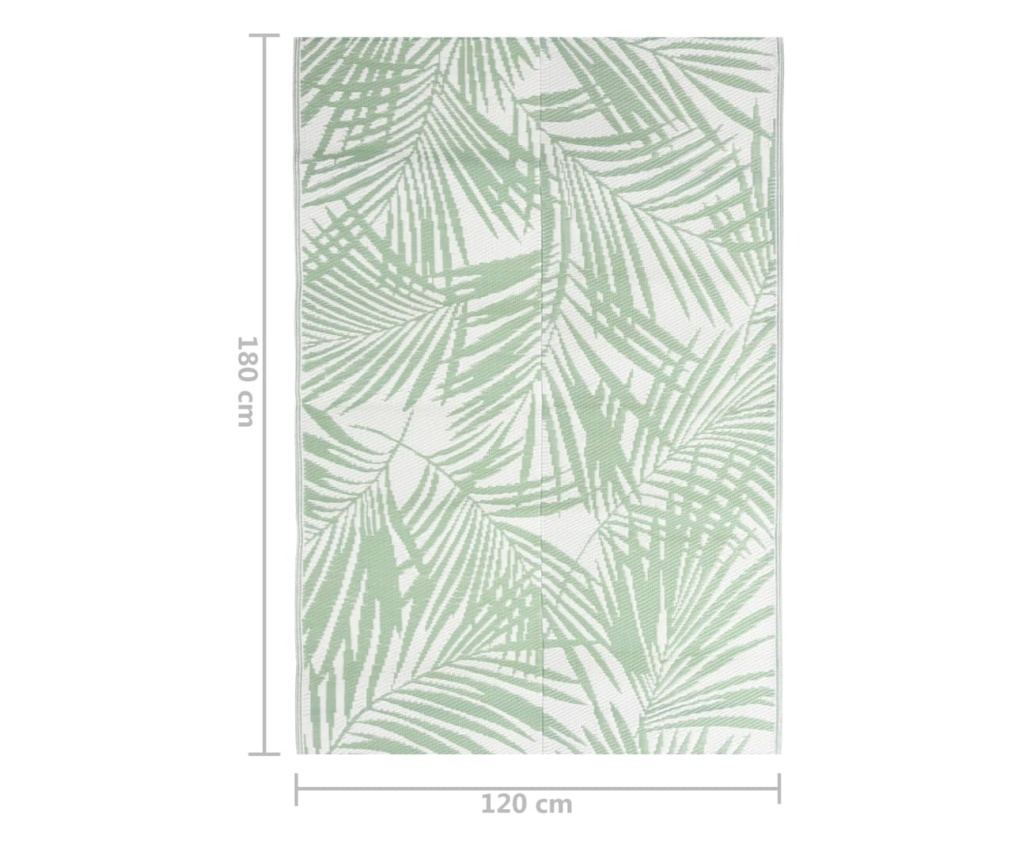 Външна постелка, зелена, 120x180 см, PP - 7