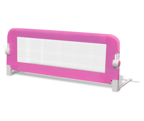 Balustrada de siguranta pentru pat de copil, roz, 102x42 cm