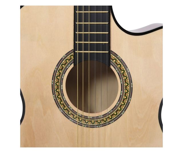 Κιθάρα Western Classical Cutaway με Ισοσταθμιτή 6 Χορδές Μαύρη