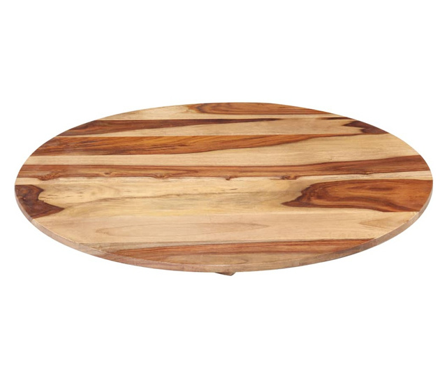 Blat de masă, 50 cm, lemn masiv sheesham, rotund,15-16 mm