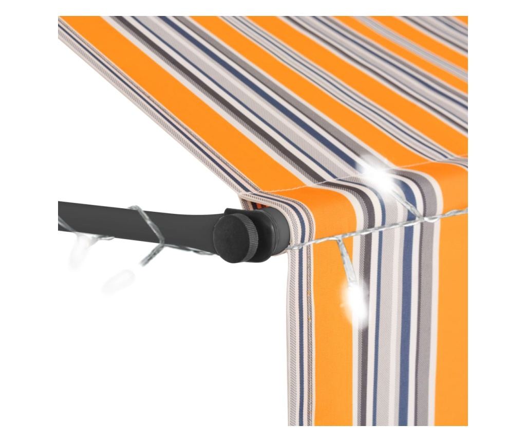 Roletna senčila z LED, rumena in modra, 350 cm - Vivre