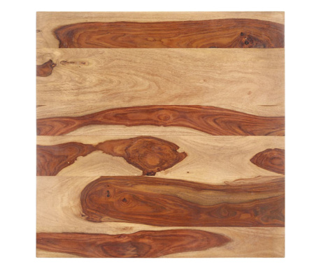 Blat de masă, 70 x 70 cm, lemn masiv de sheesham, 25-27 mm