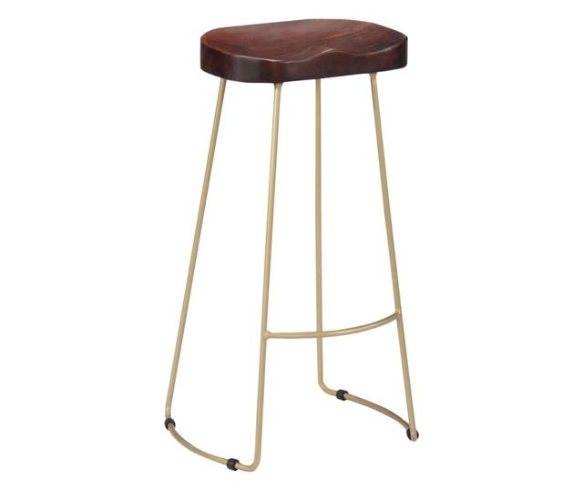 Scaune de bar Gavin, 2 buc., lemn masiv mango