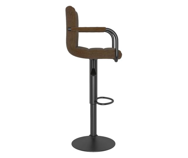 Barski stoli, 2 kosa, rjavi, tekstil