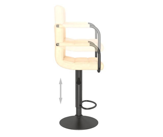 Barski stolček krem žamet