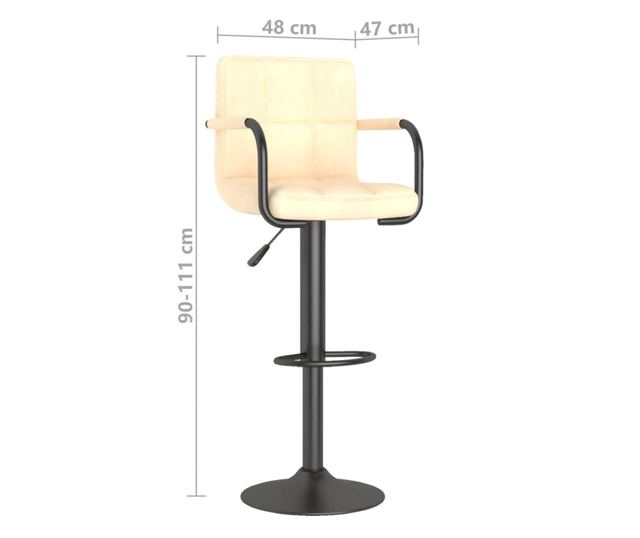 Barski stolček krem žamet