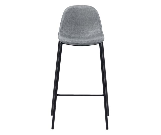 Set za bar, 3 komada, svijetlo siva, tekstilni materijal