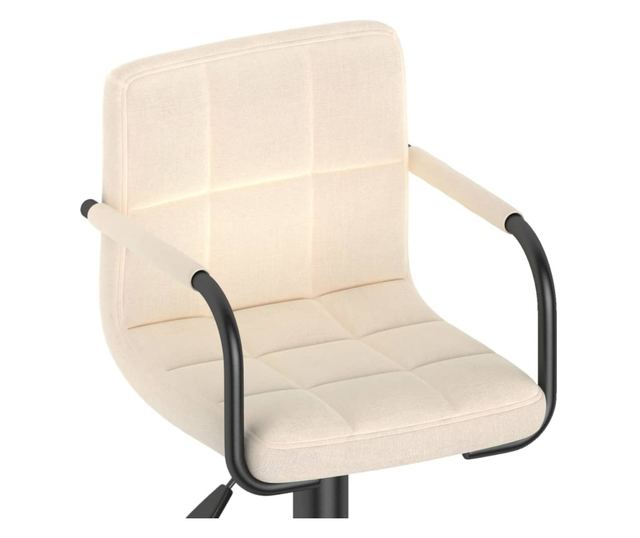 Barski stol, krem barve, tekstilni material