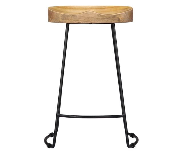 Scaune de bar Gavin, 2 buc., lemn masiv de mango