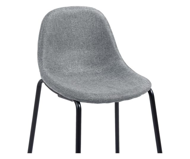 Set barskog namještaja, 3 dijela, svijetlosiva, tekstilni materijal