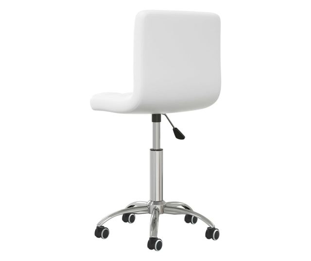 Okretni kuhinjski stolac, bijeli, ekološka koža