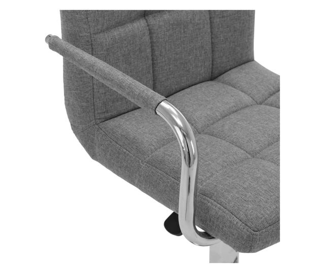 Barski stoli, 2 kosa, svetlo siva, blago