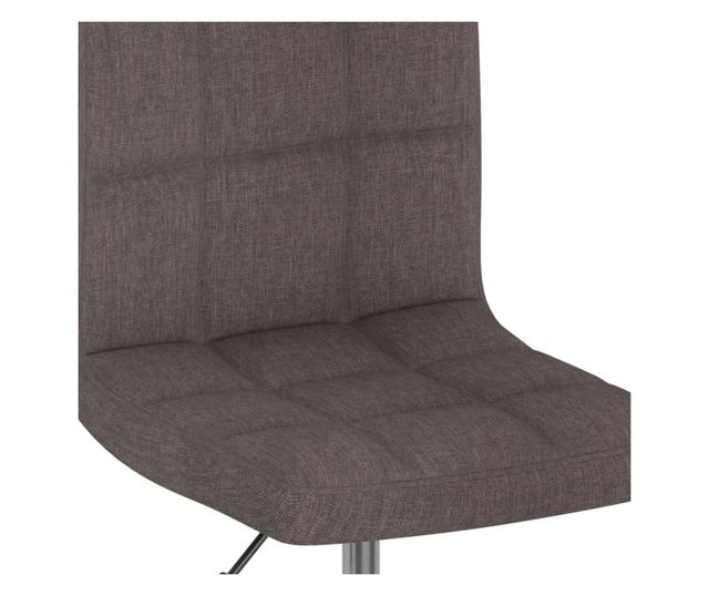 Vrtljiv barski stol, taupe siva, blago