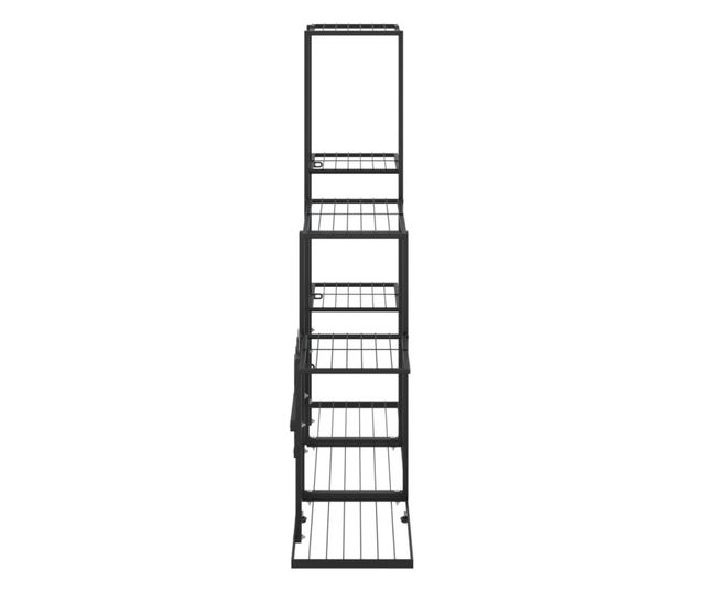 Stalak za cvijeće 94,5 x 25 x 88 cm crni metalni