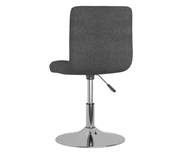 Kuhinjski stol z vrtljivim sediščem, temno siv, blago