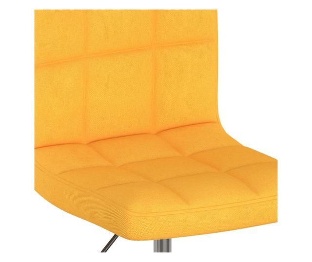 Zakretne kuhinjske stolice, 2 kom., žute, tekstil