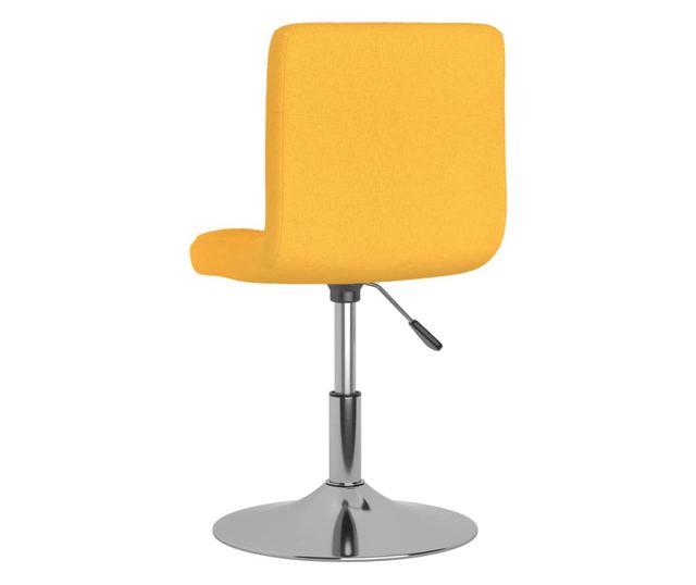 Zakretne kuhinjske stolice, 2 kom., žute, tekstil