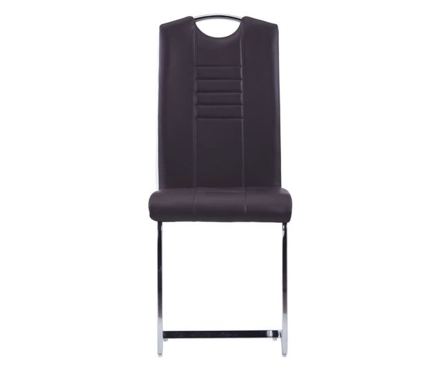 Set kuhinjskog namještaja, 7 dijelova, smeđa, umjetna koža