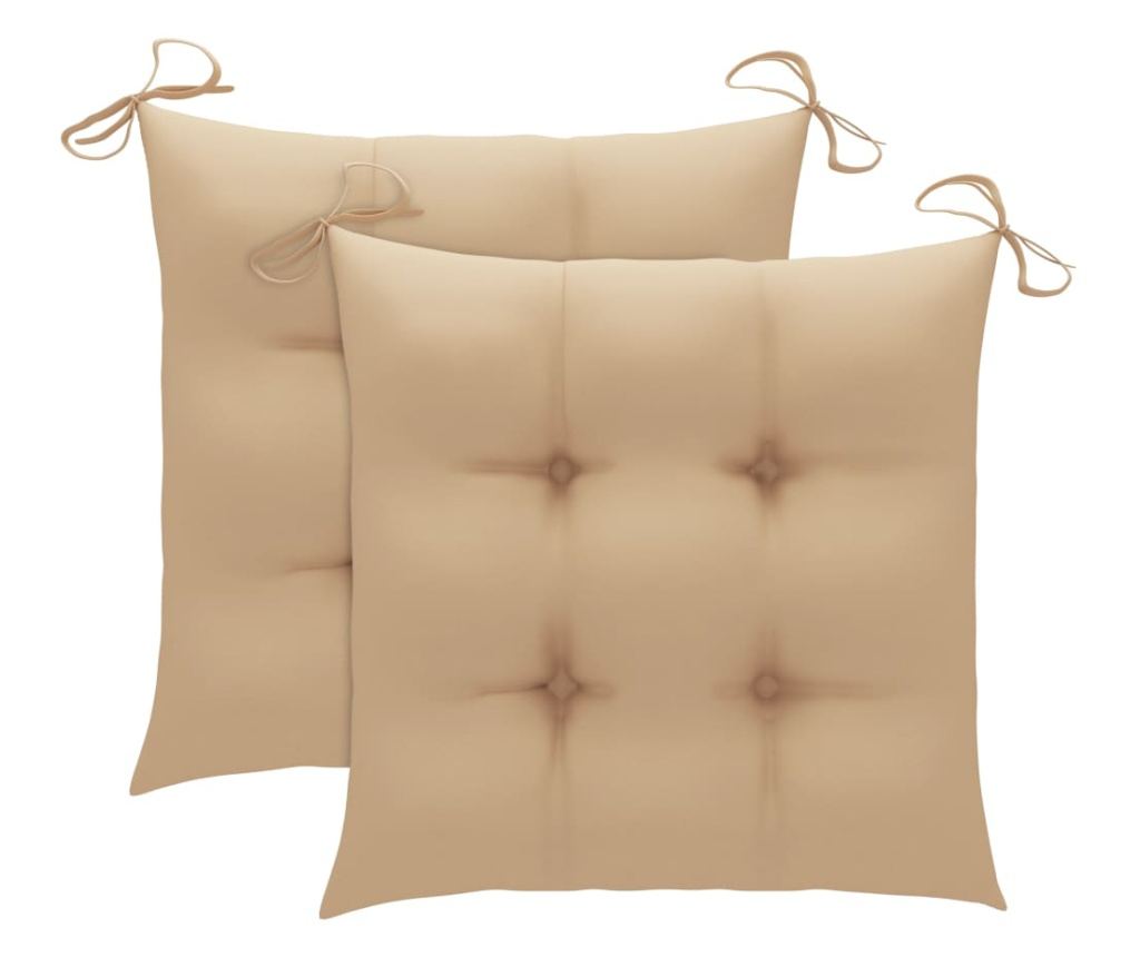 Scaune de grădină cu perne, 2 buc., lemn masiv de tec - 6