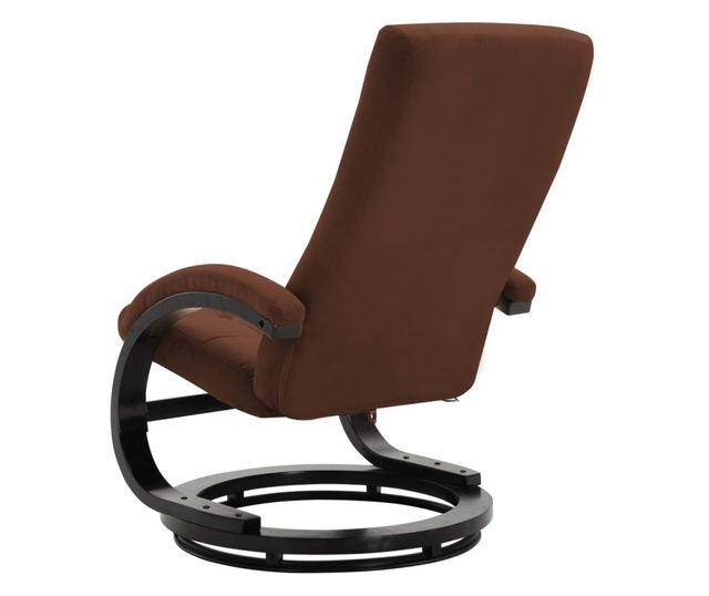 Naslonjač za masažu s tabureom, smeđi, eko antilop