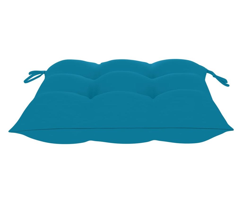 Сгъваеми градински столове с възглавнички, 4 бр., масивно акациево дърво - 12