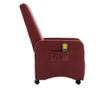 Naslonjač za masažu s nagibom, vinsko crvena, umjetna koža