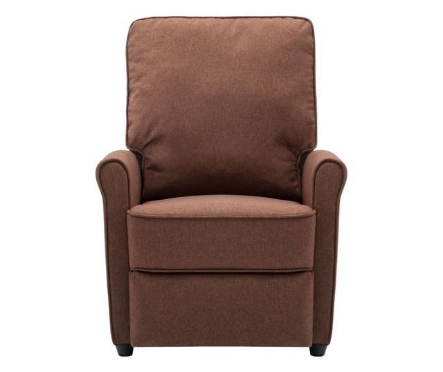 Naslonjač za masažu na razvlačenje, smeđi, tekstilni materijal