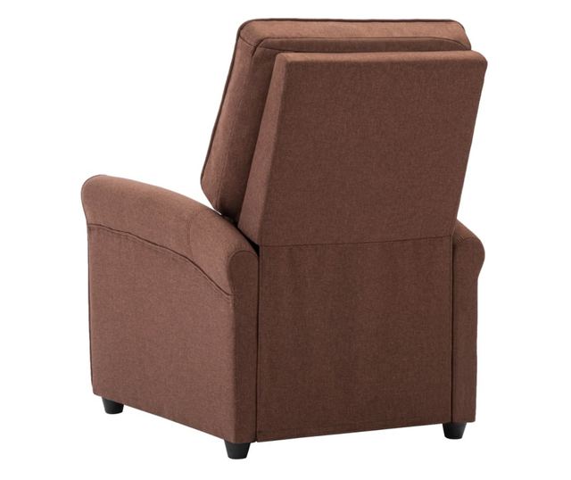 Naslonjač za masažu na razvlačenje, smeđi, tekstilni materijal