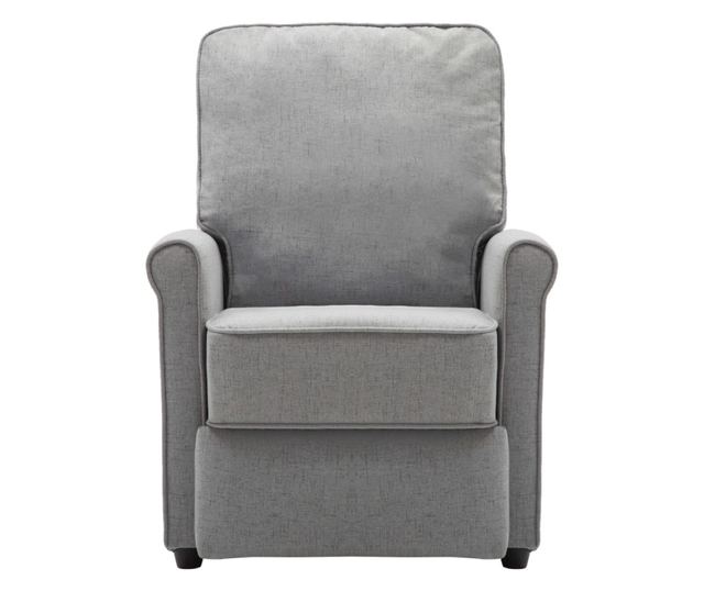 Naslonjač za masažu s nagibom, svijetlosiva, tekstilni materijal