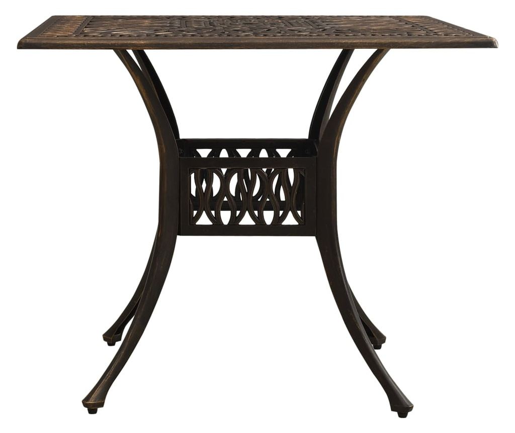 5-dijelni bistro set od lijevanog aluminija brončani - 27