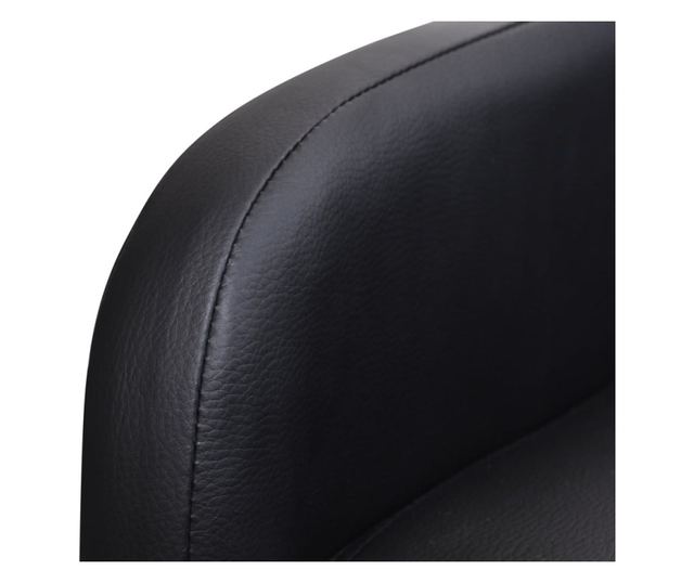 Masažna fotelja, crna, eko koža
