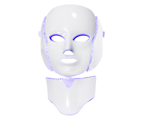 Masca LED Cosmetica Tratament Fotoni Fata si Gat, Neo™ Beauty, Anti-imbatranire, Anti-Acnee, Functie de Lifting, 7 Culori LED, T