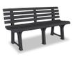 Vrtna klupa 145,5 cm plastična antracit