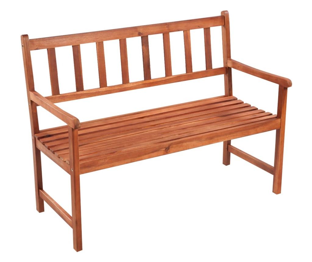 Vrtna klupa s jastukom, 120 cm, masivna bagremova drva - 2