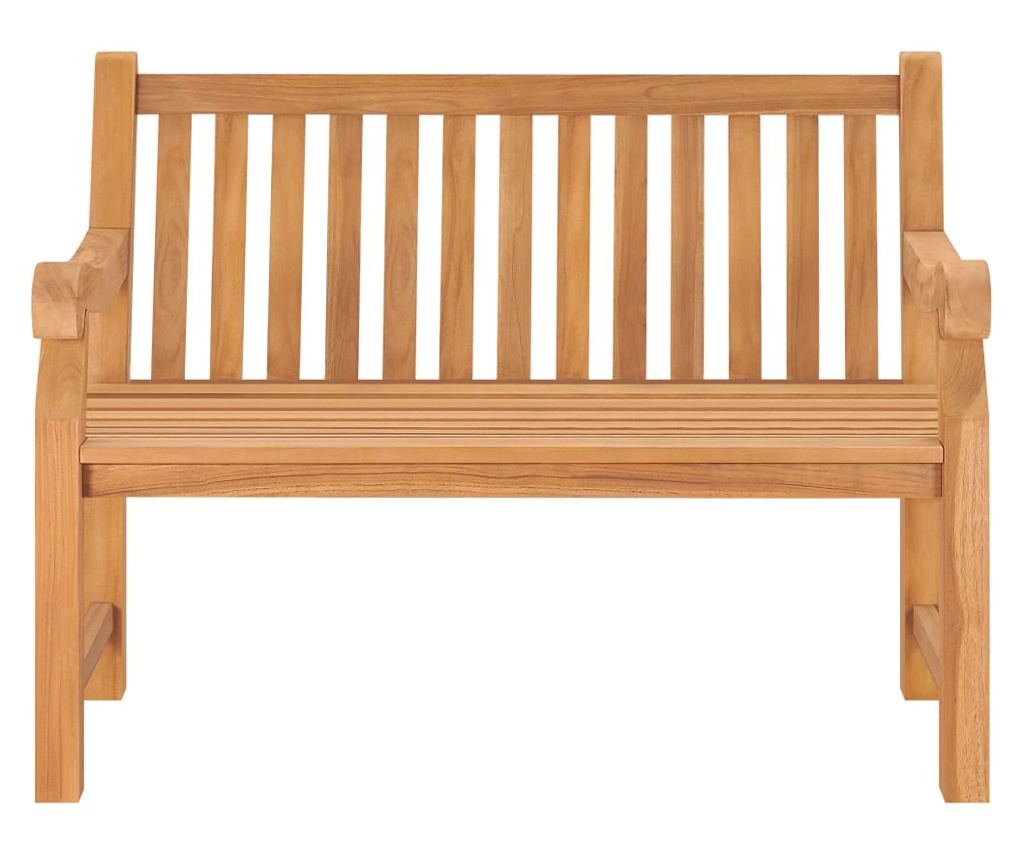 Vrtna klupa 114 cm od masivne tikovine - 5