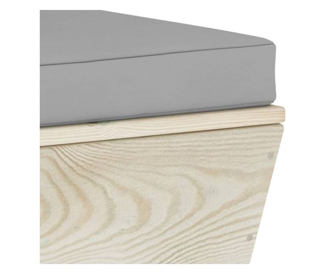 Tabureti za vrt od paleta s jastučićem, drvo smreke tretirano