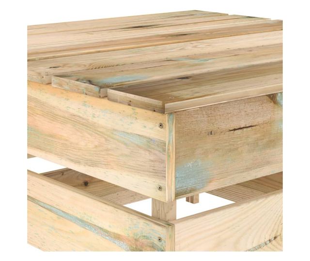 Vrtni stolovi od paleta, 2 kom., obrađeni bor