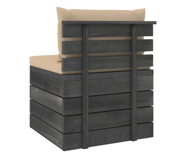 Set namještaja za vrt od paleta, 2 komada, s jastucima, borovo drvo