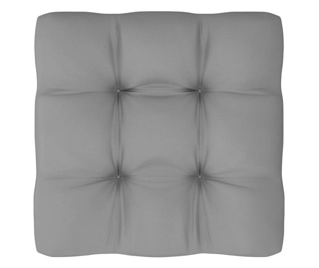 Canapele de mijloc gradina cu perne gri, 2 buc., lemn masiv pin