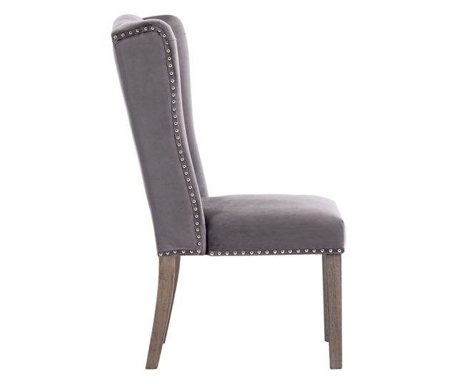 Kuhinjski stoli, 4 kosi, sivi, žamet