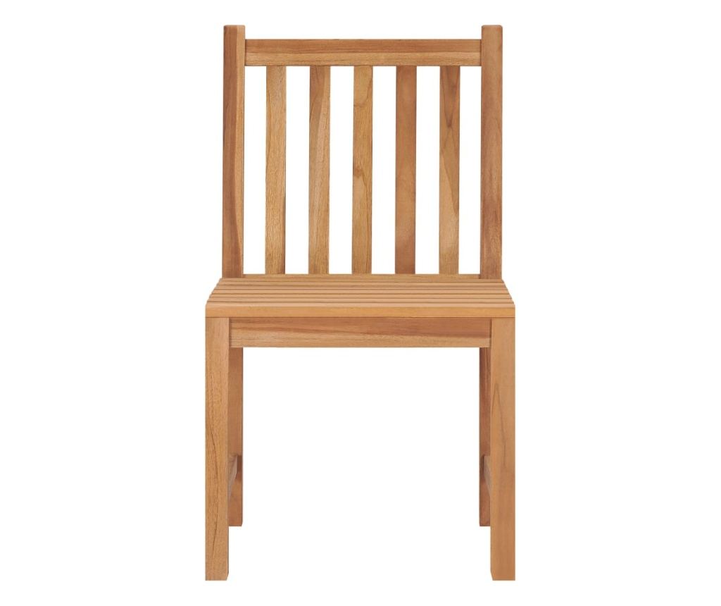 Градински столове с възглавнички, 6 бр., тиково дърво от масив - 4