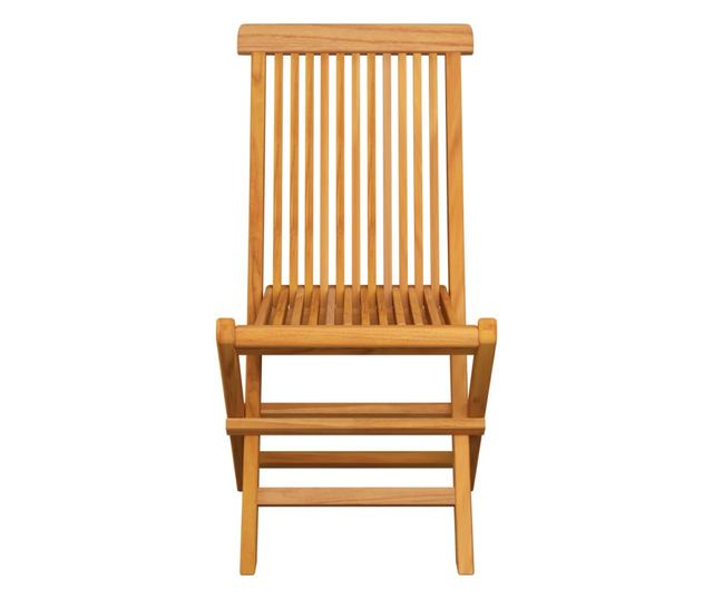 Градински столове, сиви карирани възглавници, 4 бр., Масивно дърво тиково дърво