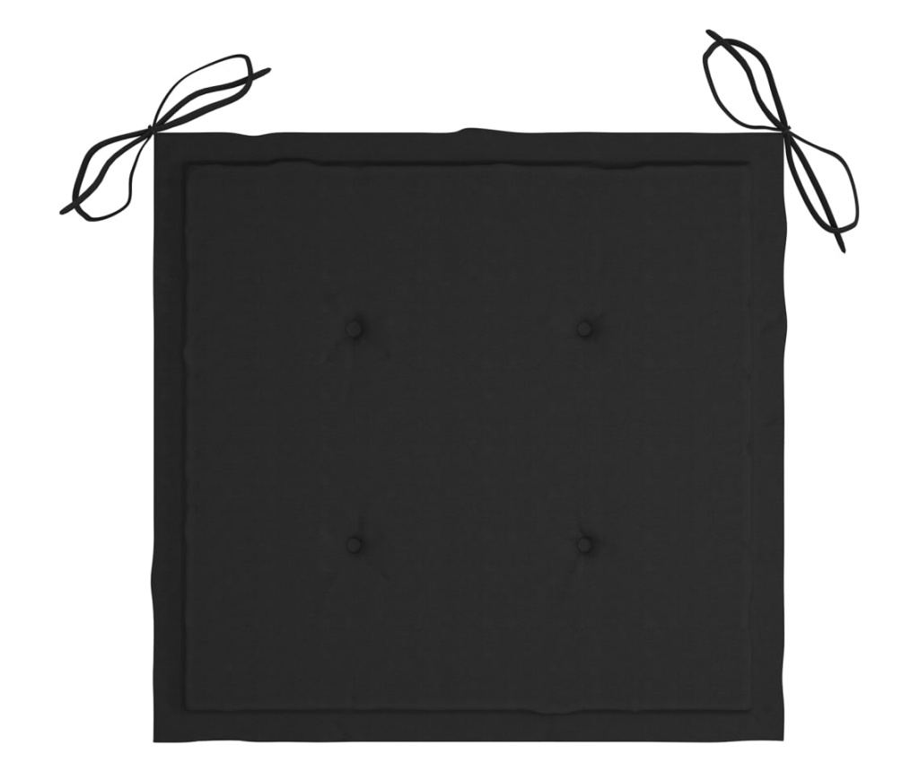 Градински столове с масичка за чай и възглавници, масивна акациева дървесина - 9