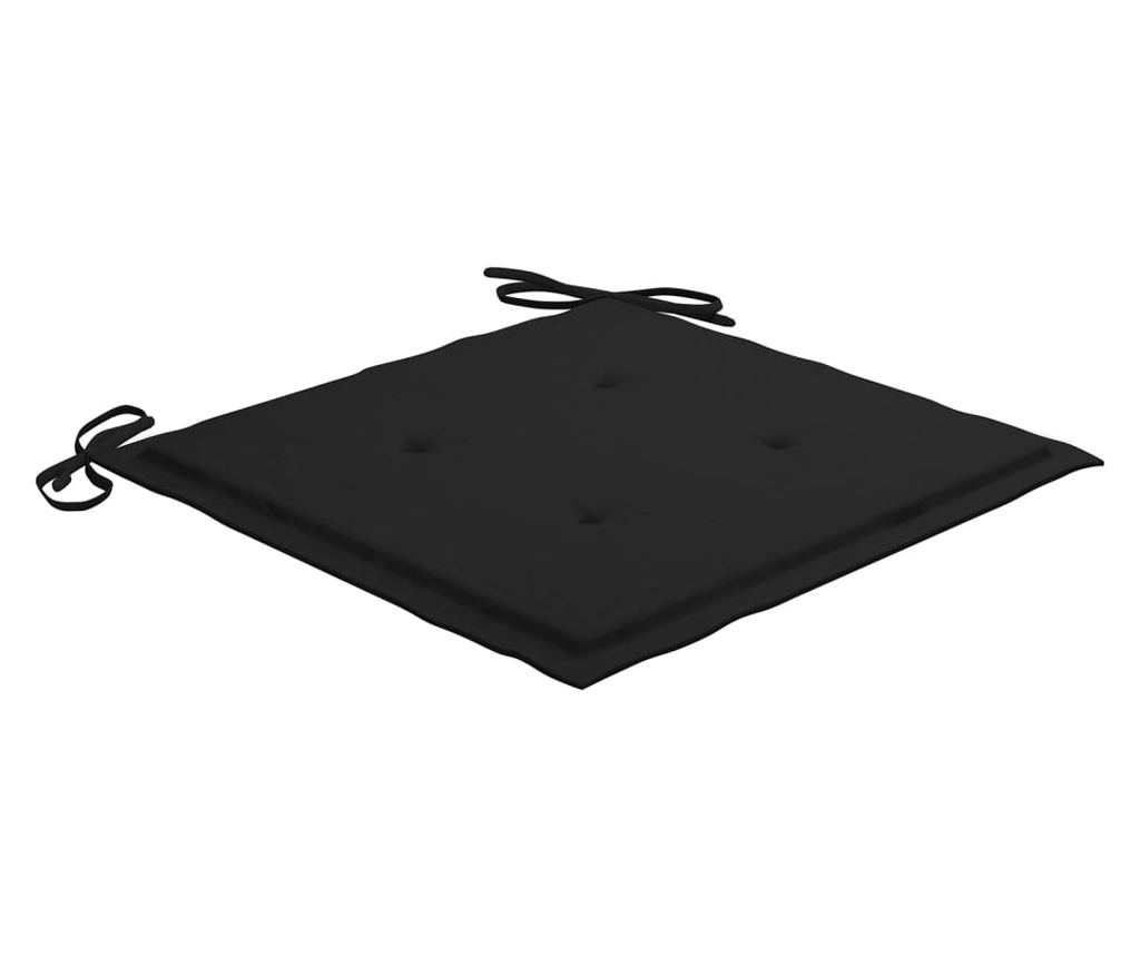 Градински столове с масичка за чай и възглавници, масивна акациева дървесина - 8